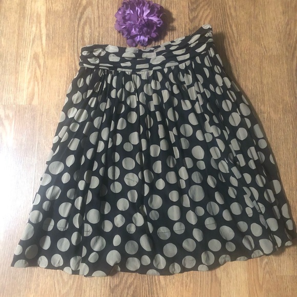 💝💝DKNY Silk Polka Dot Skirt - Picture 1 of 3